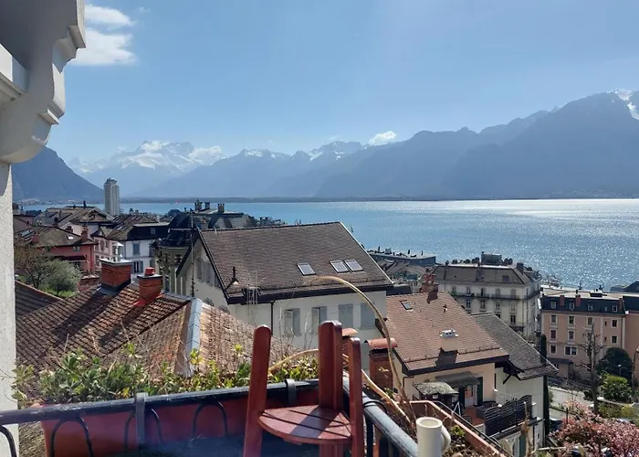 Maison d'hôtes Inspiration Room, Lake, Mountains, Balcony In Center Montreux