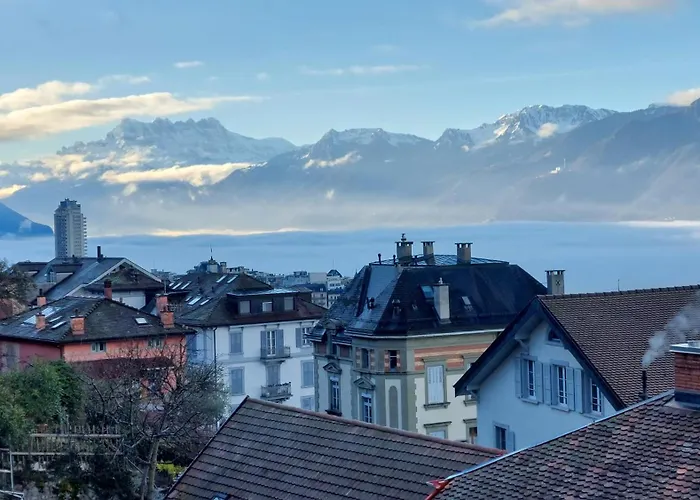 Pensjonat Inspiration Room, Lake, Mountains, Balcony In Center Montreux