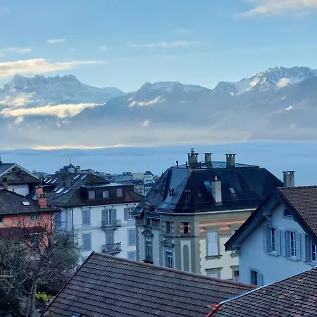 Pensionat Inspiration Room, Lake, Mountains, Balcony In Center Montreux
