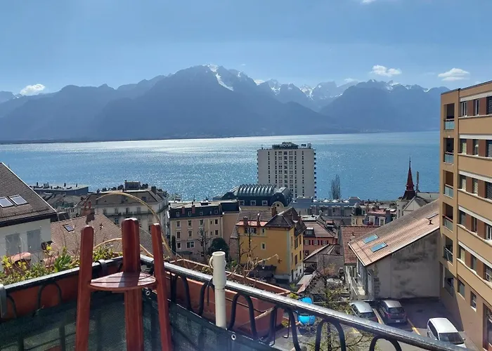 Pensionat Inspiration Room, Lake, Mountains, Balcony In Center Montreux